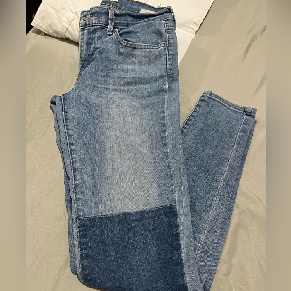 Levi's Light Blue Skinny Jeans with Dark Blue Patch